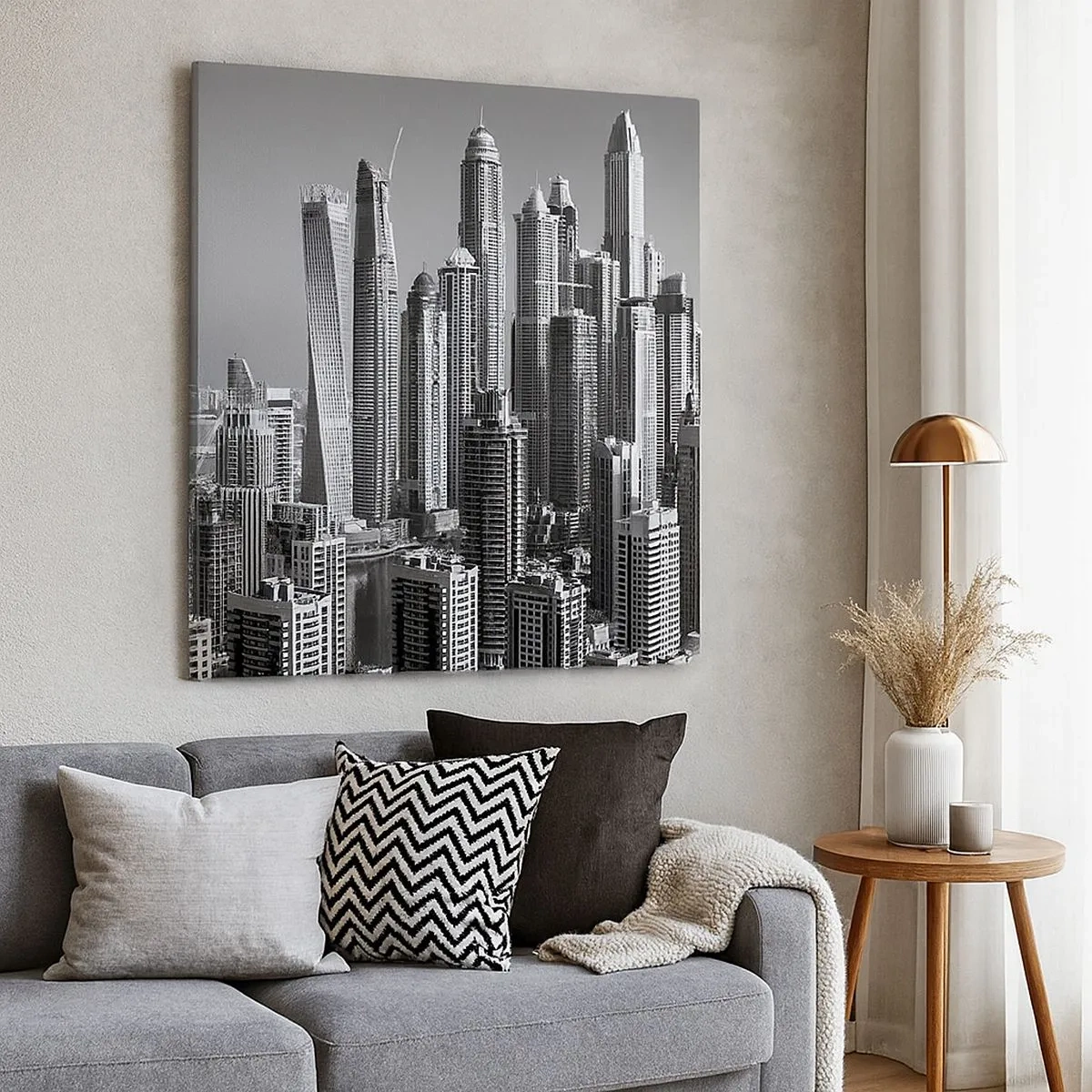 Tablou pe pânză - Orașul de deasupra deșertului - 30x30 cm