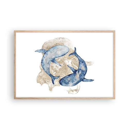 Poster în ramă de stejar deschis - Prietenie sau iubire? - 91x61 cm