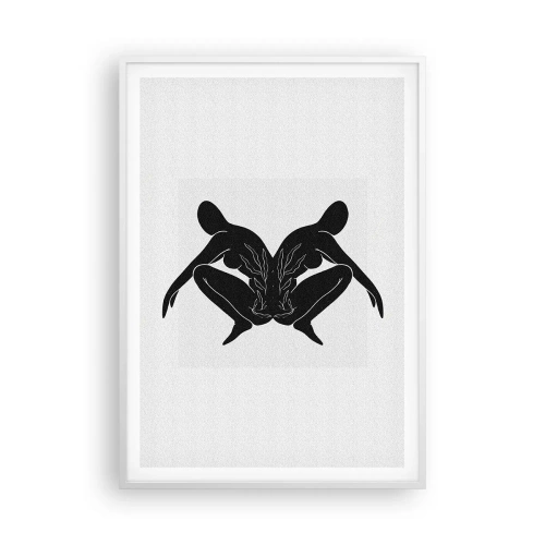 Poster în ramă albă - Suflet comun - 70x100 cm