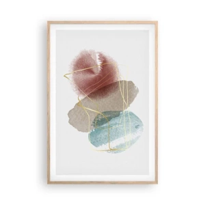 Poster în ramă de stejar deschis - Mărgele de spațiu - 61x91 cm