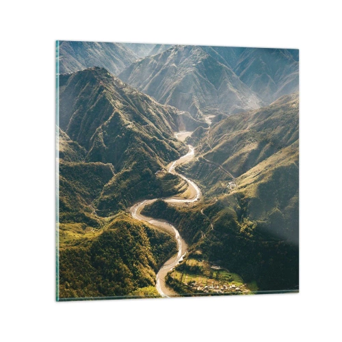 Tablou pe sticlă - Direct din inima munților - 60x60 cm