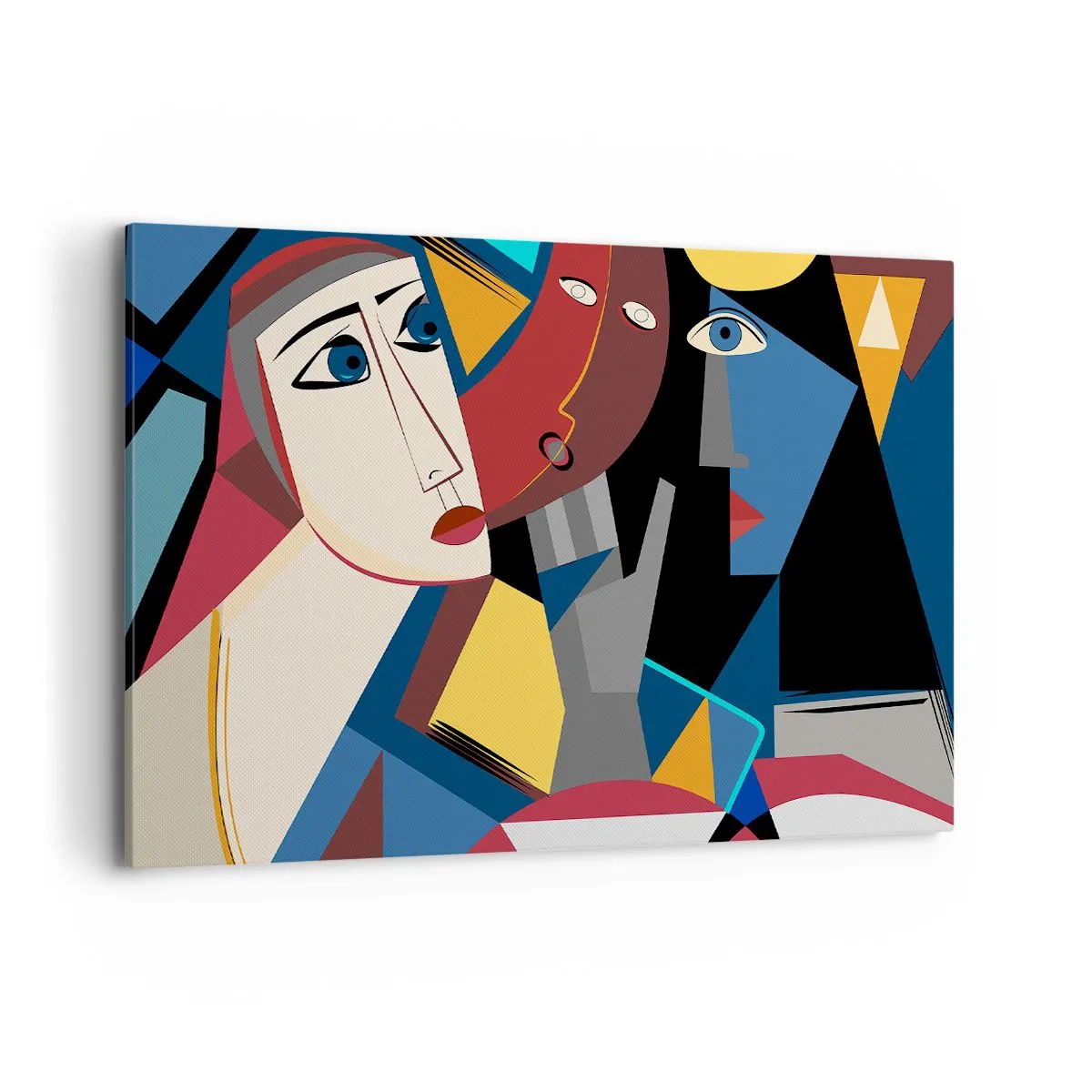 Tablou pe pânză - Discuția cubiștilor - 120x80 cm