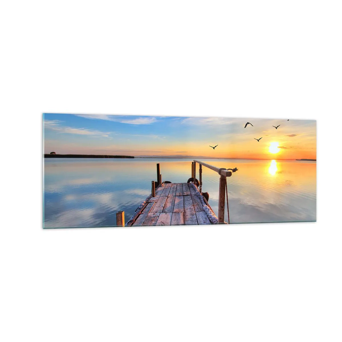 Tablou pe sticlă - Mergând înainte spre soare - 140x50 cm