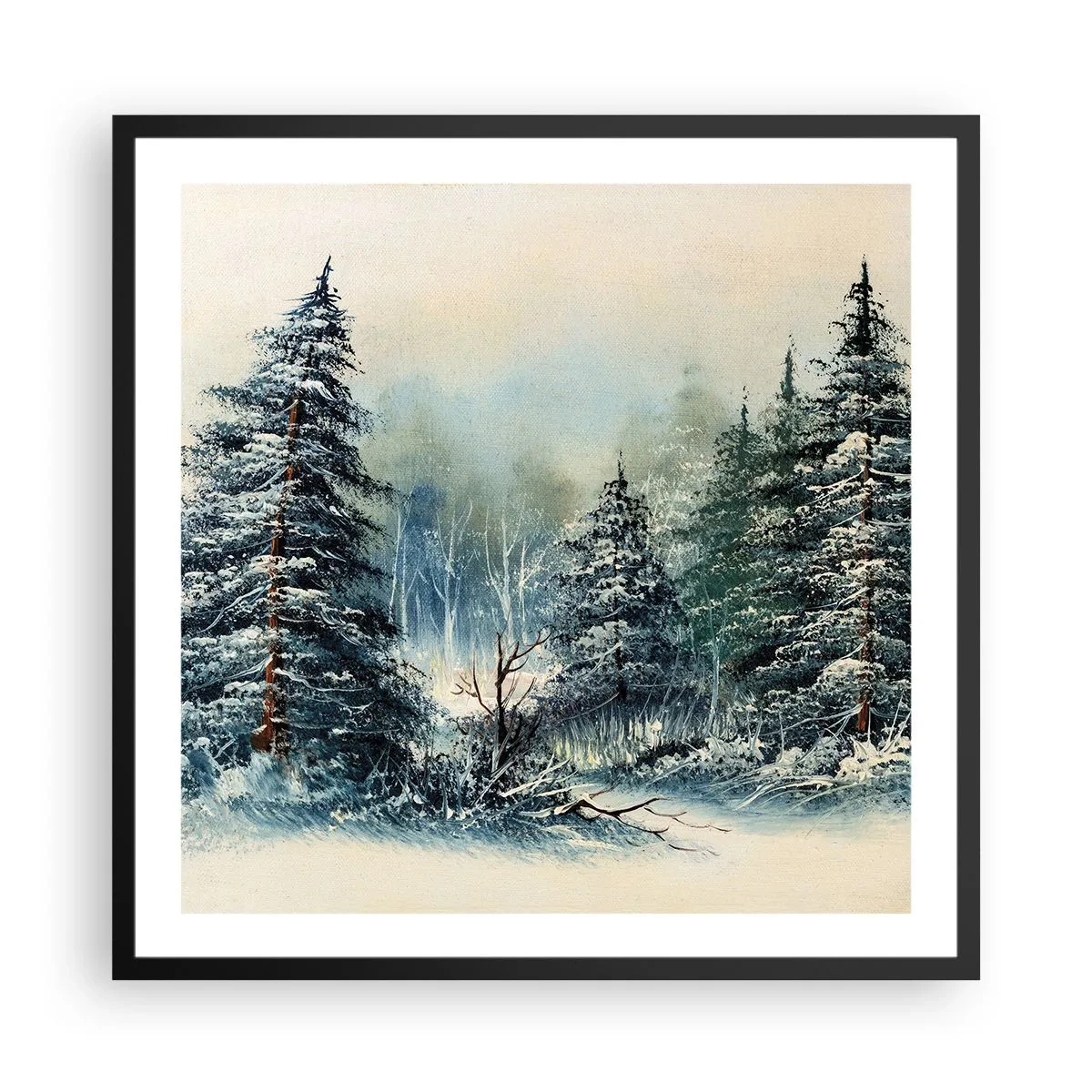 Poster în ramă neagră - Gata pentru Crăciun - 60x60 cm