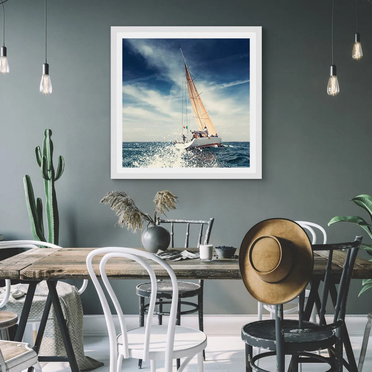 Poster în ramă albă - Nu ne vor prinde din urmă! - 30x30 cm