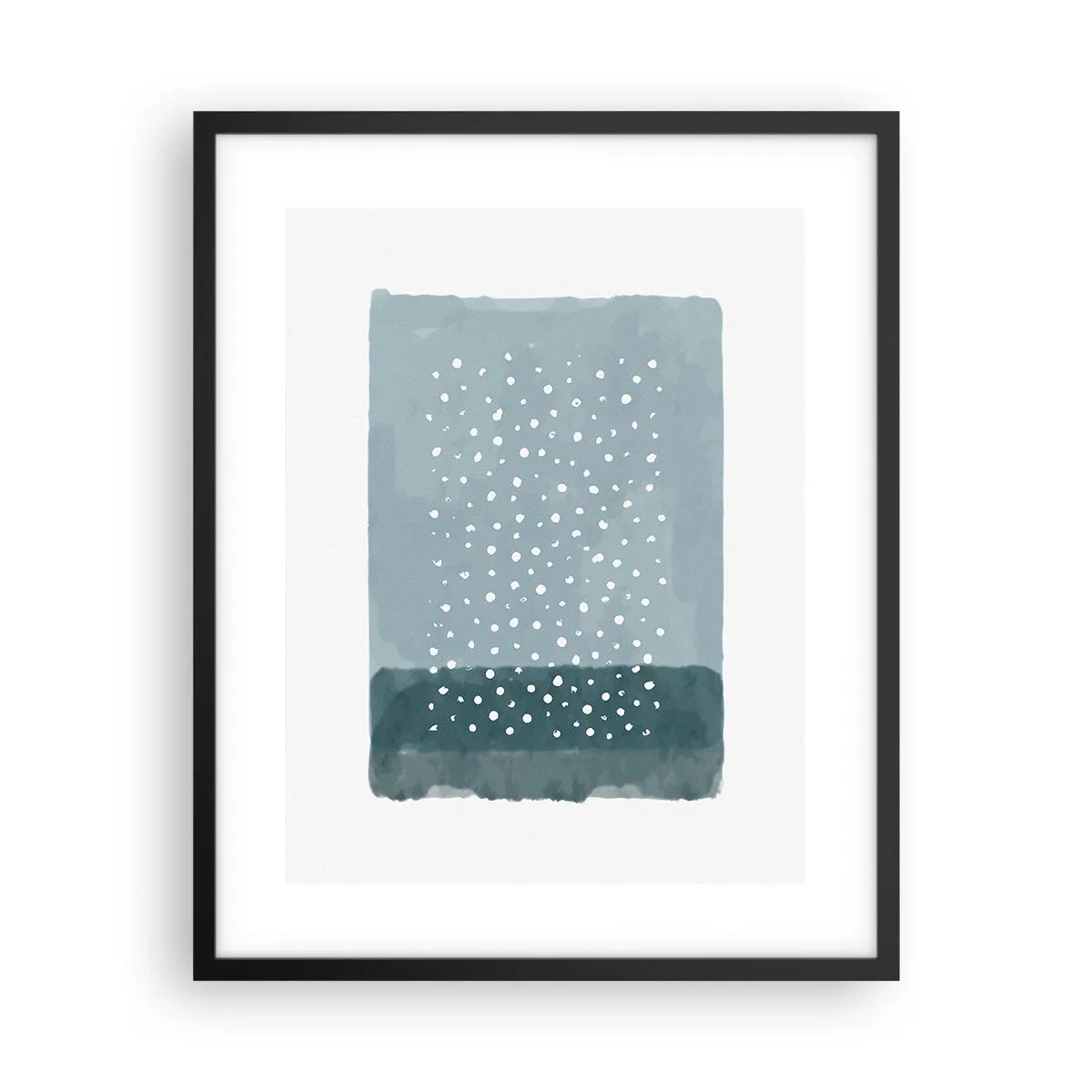 Poster în ramă neagră - Crescute pe albastru - 40x50 cm