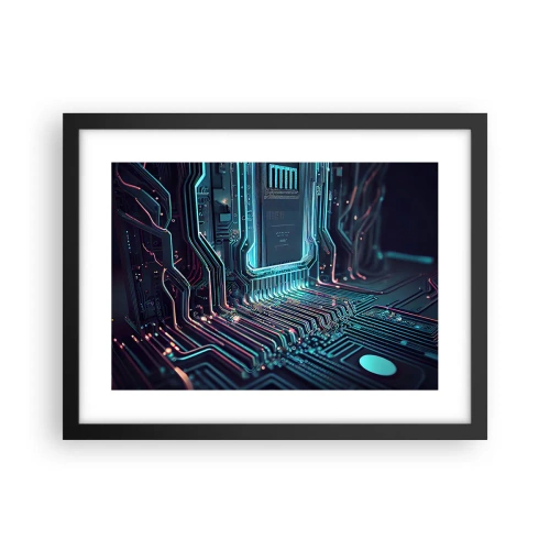 Poster în ramă neagră - Iată la ce mă gândesc... - 40x30 cm