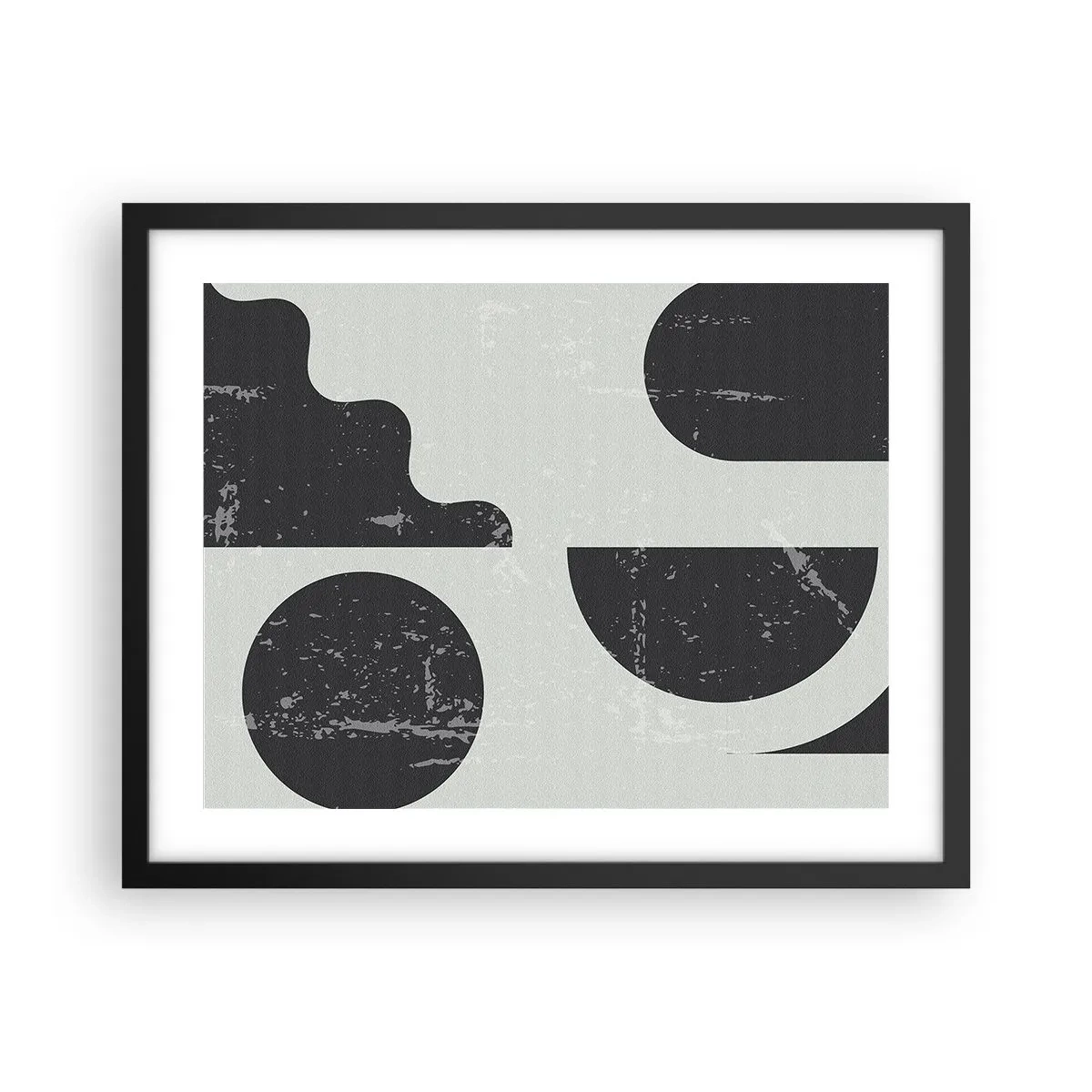 Poster în ramă neagră - Compoziție deasupra și dedesubt - 50x40 cm