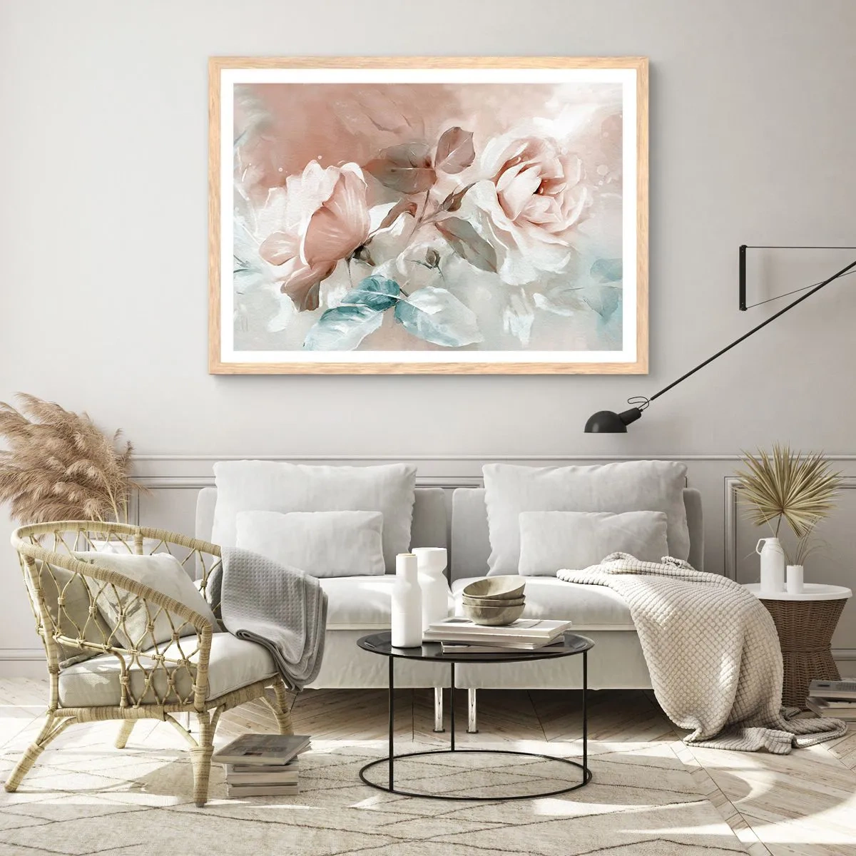 Poster în ramă de stejar deschis - Spiritul romantismului - 91x61 cm