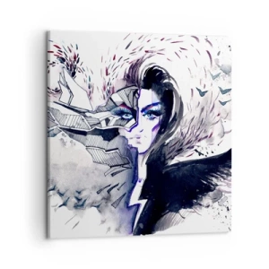 Tablou pe pânză - Demonică și frumoasă - 50x50 cm