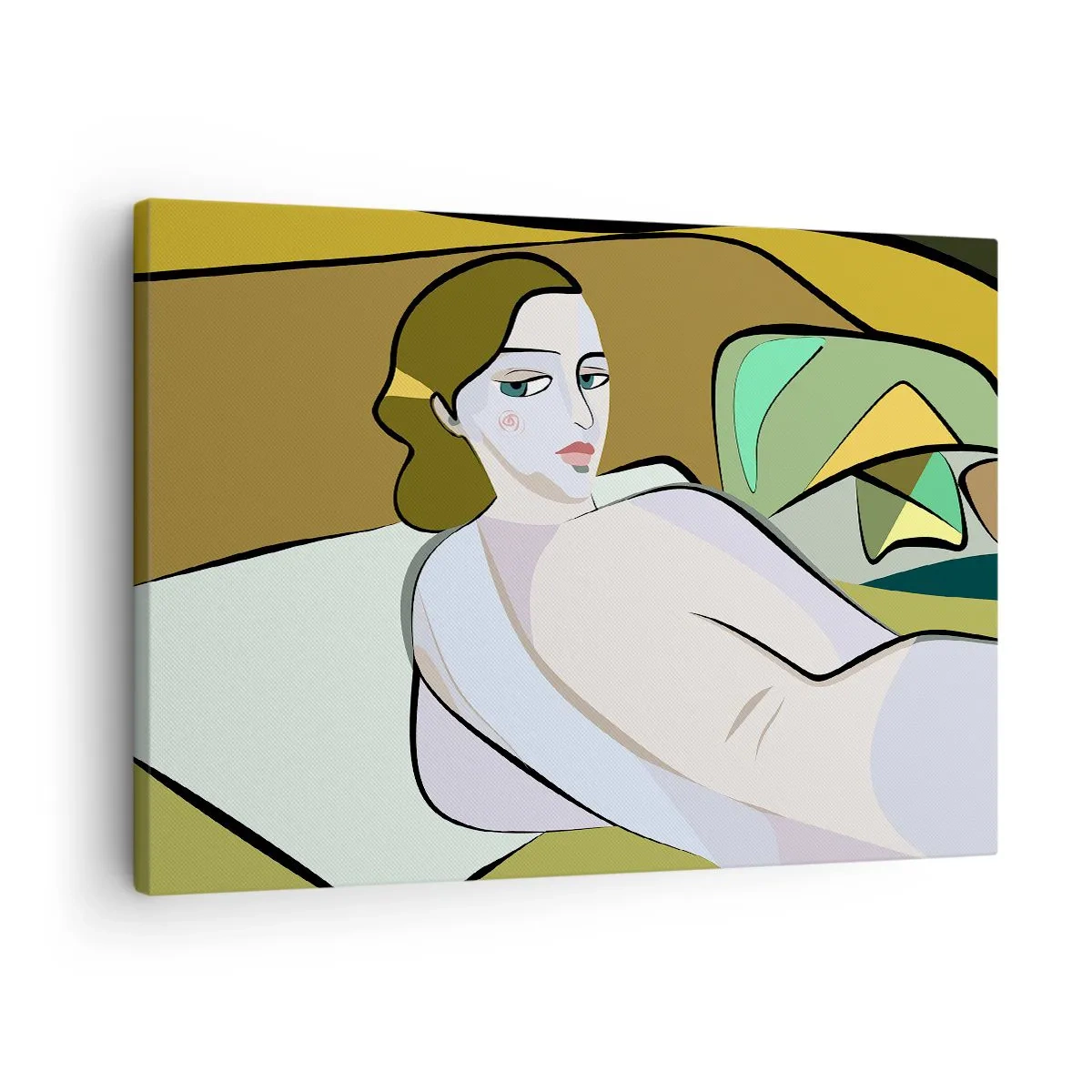 Tablou pe pânză Canvas - Figură abstractă în stil modern - 70x50cm - Portret intim - Decorațiune modernă pentru perete pentru living și dormitor ARTTOR