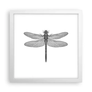Poster în ramă albă - Precizia naturii - 30x30 cm