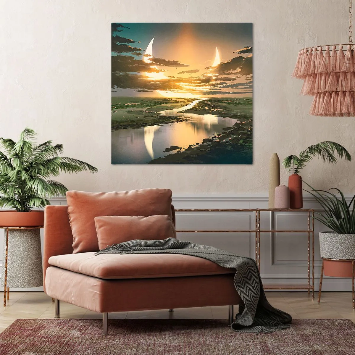 Tablou pe pânză - Undeva într-o galaxie foarte, foarte îndepărtată - 40x40 cm