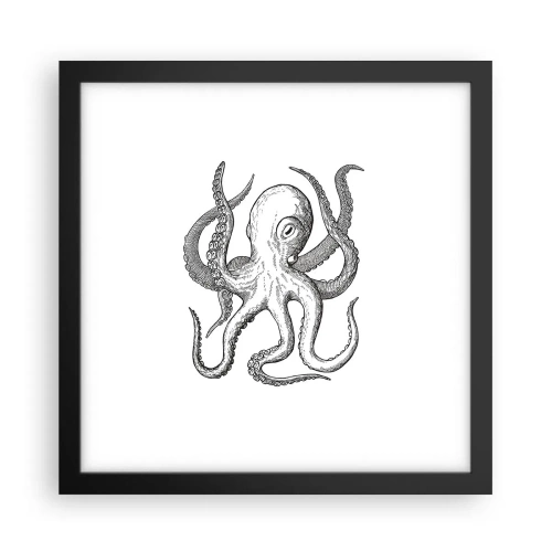 Poster în ramă neagră - Dansând cu valurile - 30x30 cm