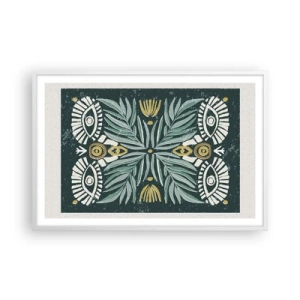 Poster în ramă albă - Ca un decupaj folcloric - 91x61 cm