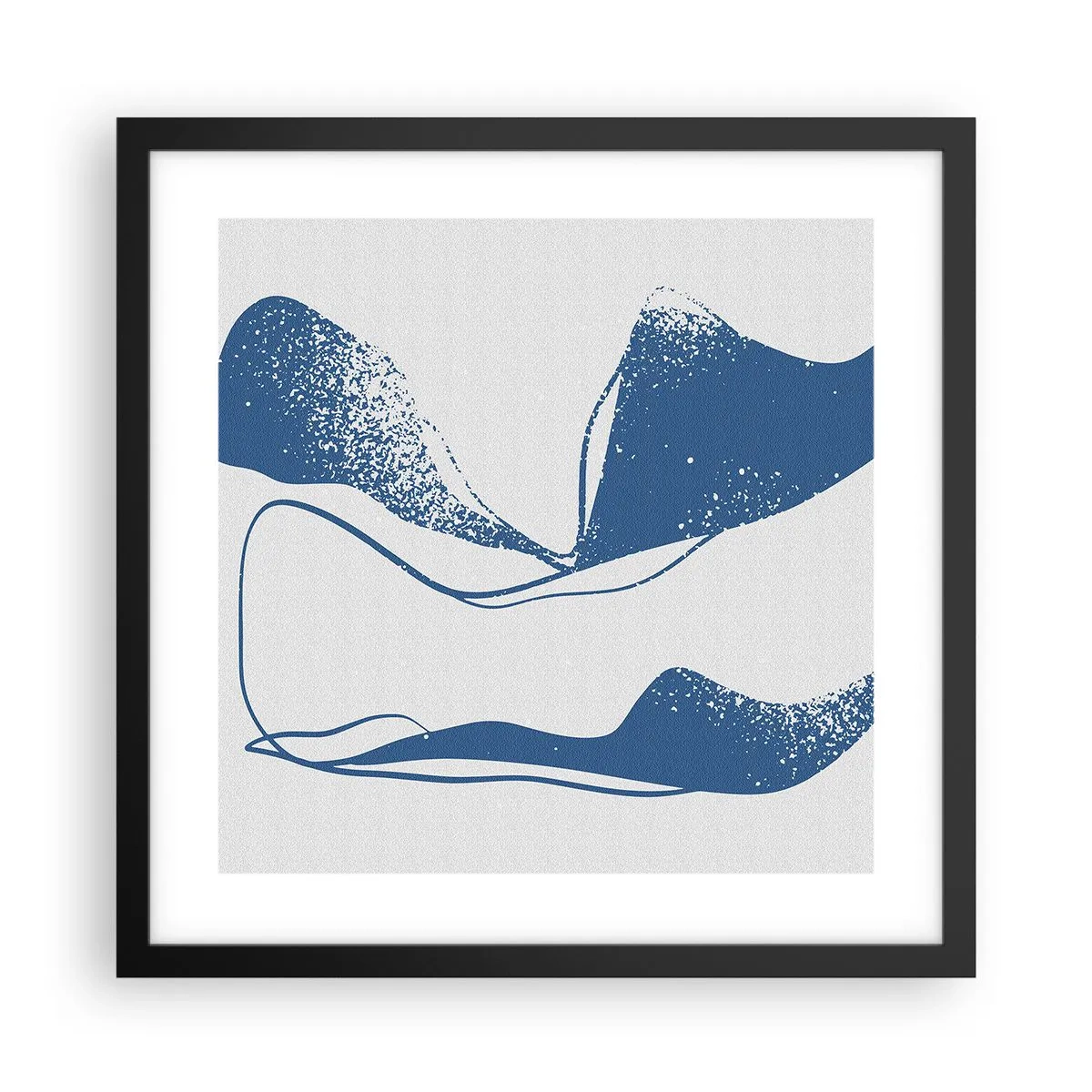 Poster în ramă neagră - Abstracție înaripată - 40x40 cm