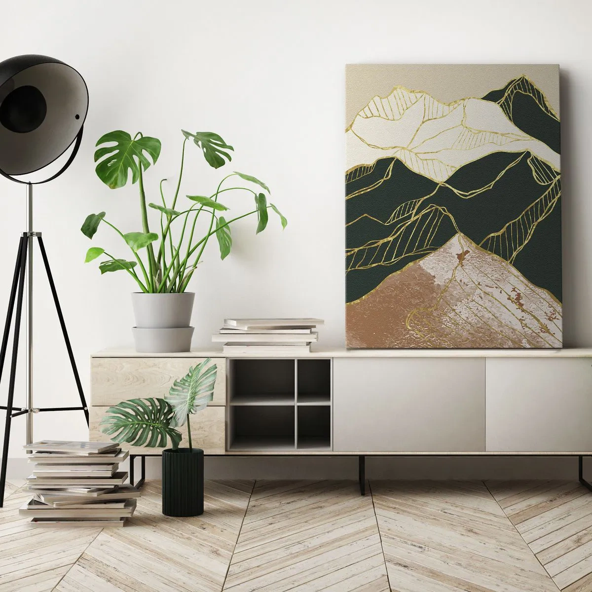 Tablou pe pânză Canvas - Vârfurile de aur - 80x120 cm