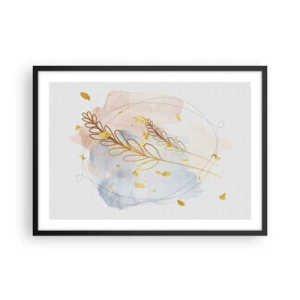 Poster în ramă neagră - Suflul de aur - 70x50 cm