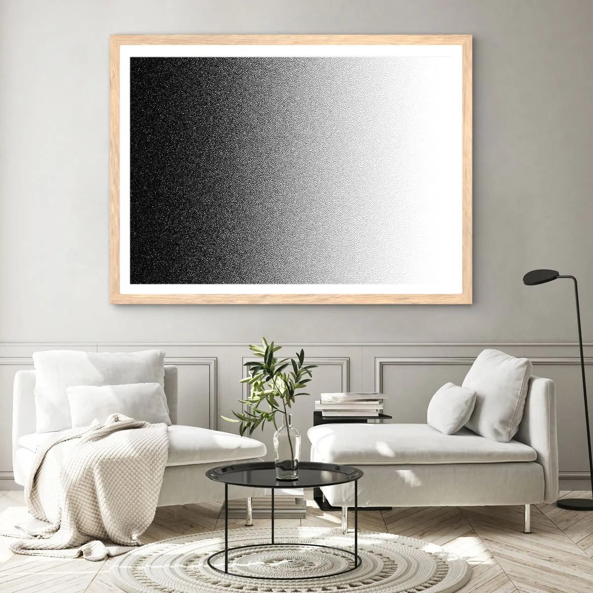 Poster în ramă de stejar deschis - Spre lumină - 70x50 cm