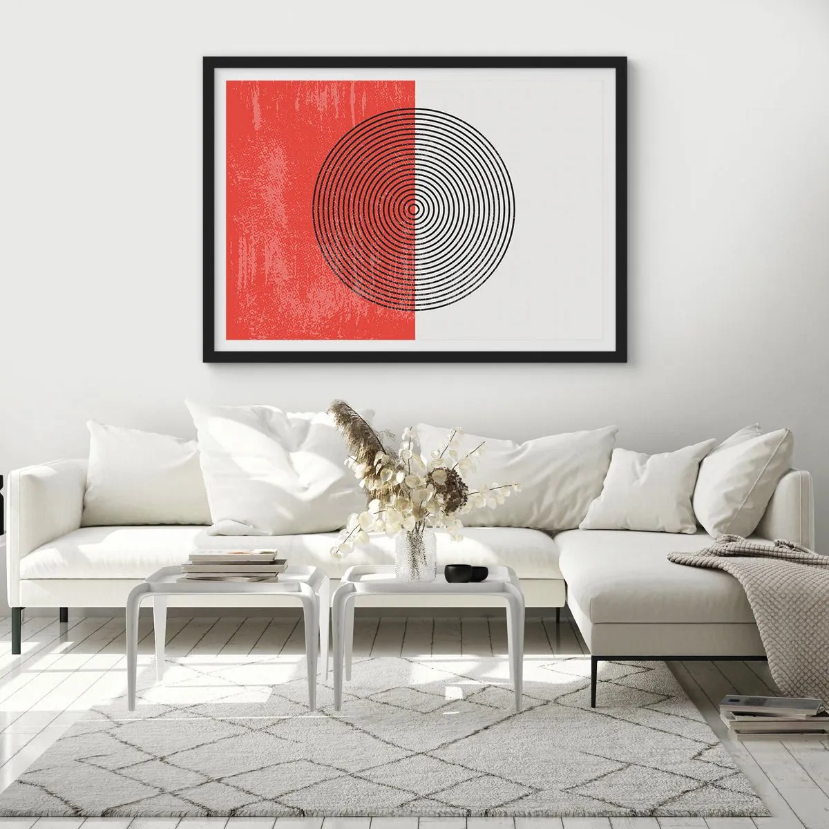 Poster în ramă neagră - Direct la subiect - 70x50 cm