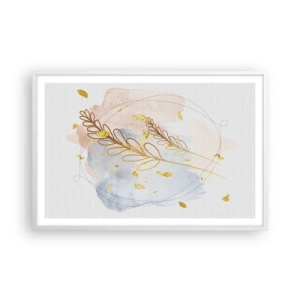 Poster în ramă albă - Suflul de aur - 91x61 cm