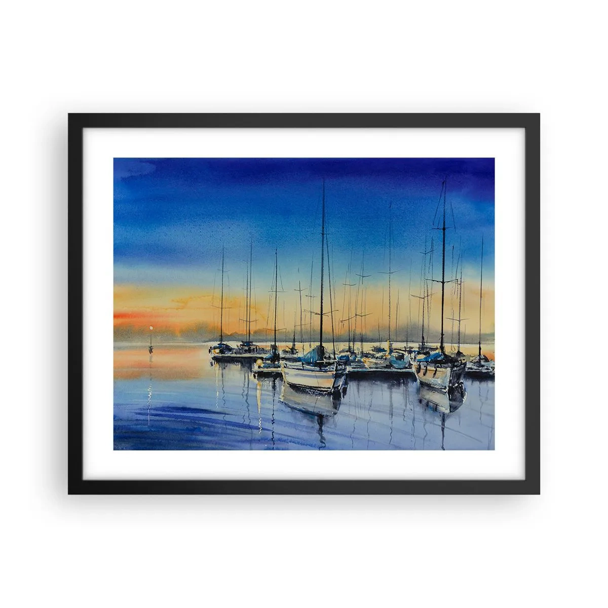 Poster în ramă neagră - Sfârșitul unei zile bune - 50x40 cm