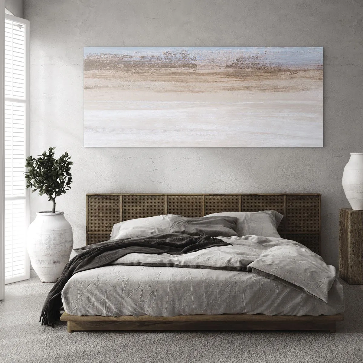 Tablou pe sticlă - Un peisaj ambiguu - 100x40 cm
