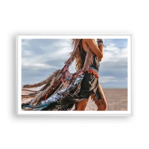 Poster în ramă albă - Iubita șamanului - 100x70 cm