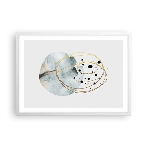 Poster în ramă albă - În îmbrățișarea spațiului - 70x50 cm
