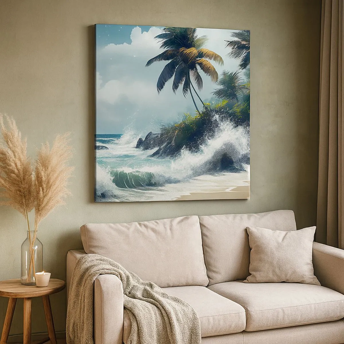 Tablou pe pânză - Pe un țărm tropical - 30x30 cm