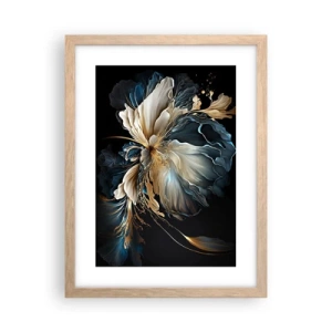 Poster în ramă de stejar deschis - Povestea unei flori de iubire - 30x40 cm