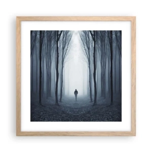 Poster în ramă de stejar deschis - Și totul este simplu și clar - 40x40 cm