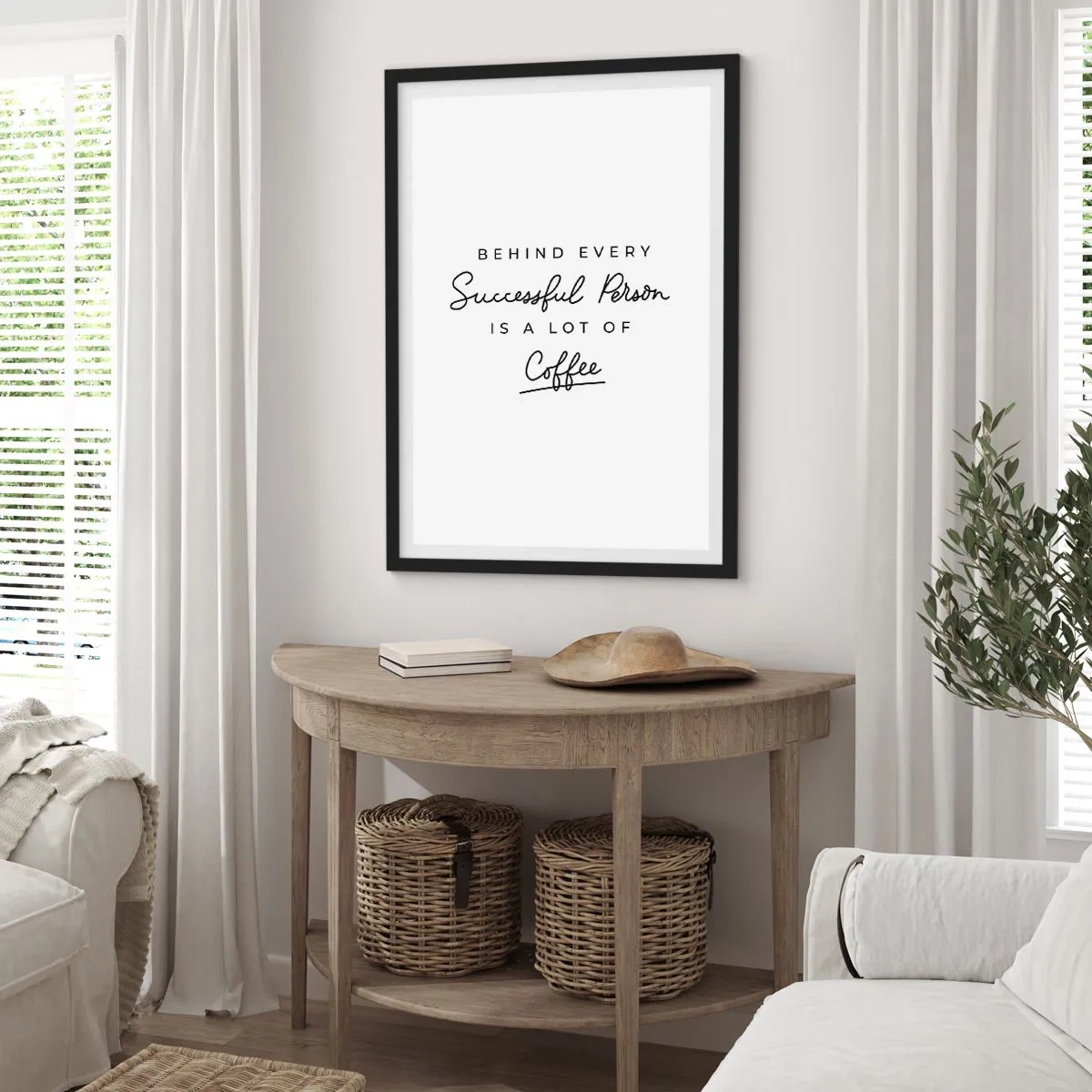 Poster în ramă neagră - Secretul succesului - 70x100 cm