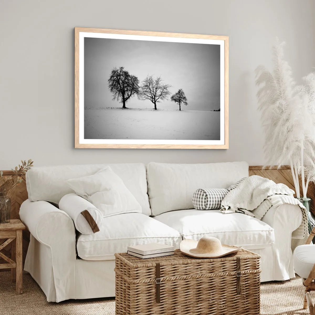 Poster în ramă de stejar deschis - La ce visează? - 100x70 cm