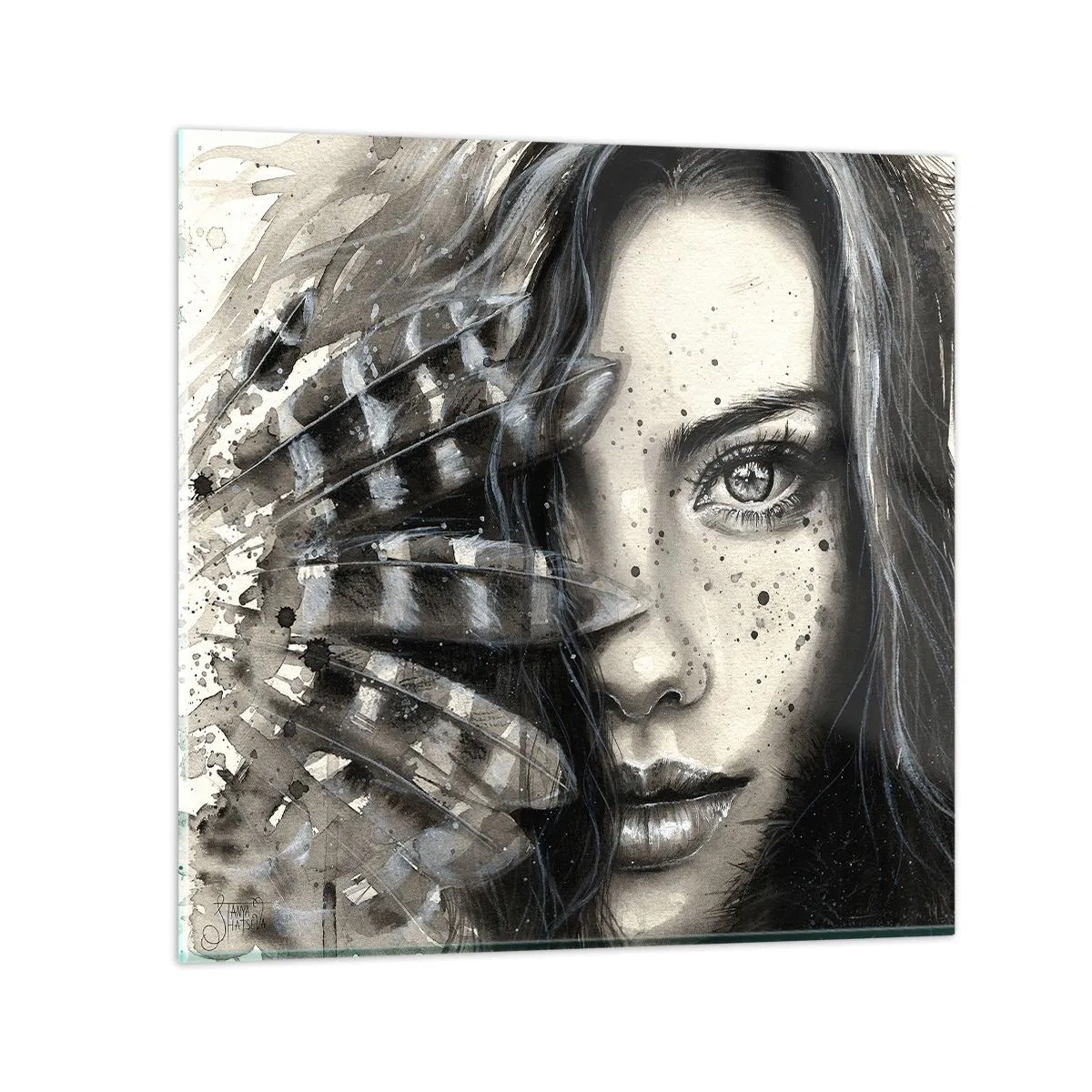 Tablou pe sticlă - Frumusețe sălbatică - 30x30 cm