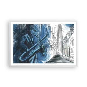 Poster în ramă albă - Rapsodie urbană - 91x61 cm