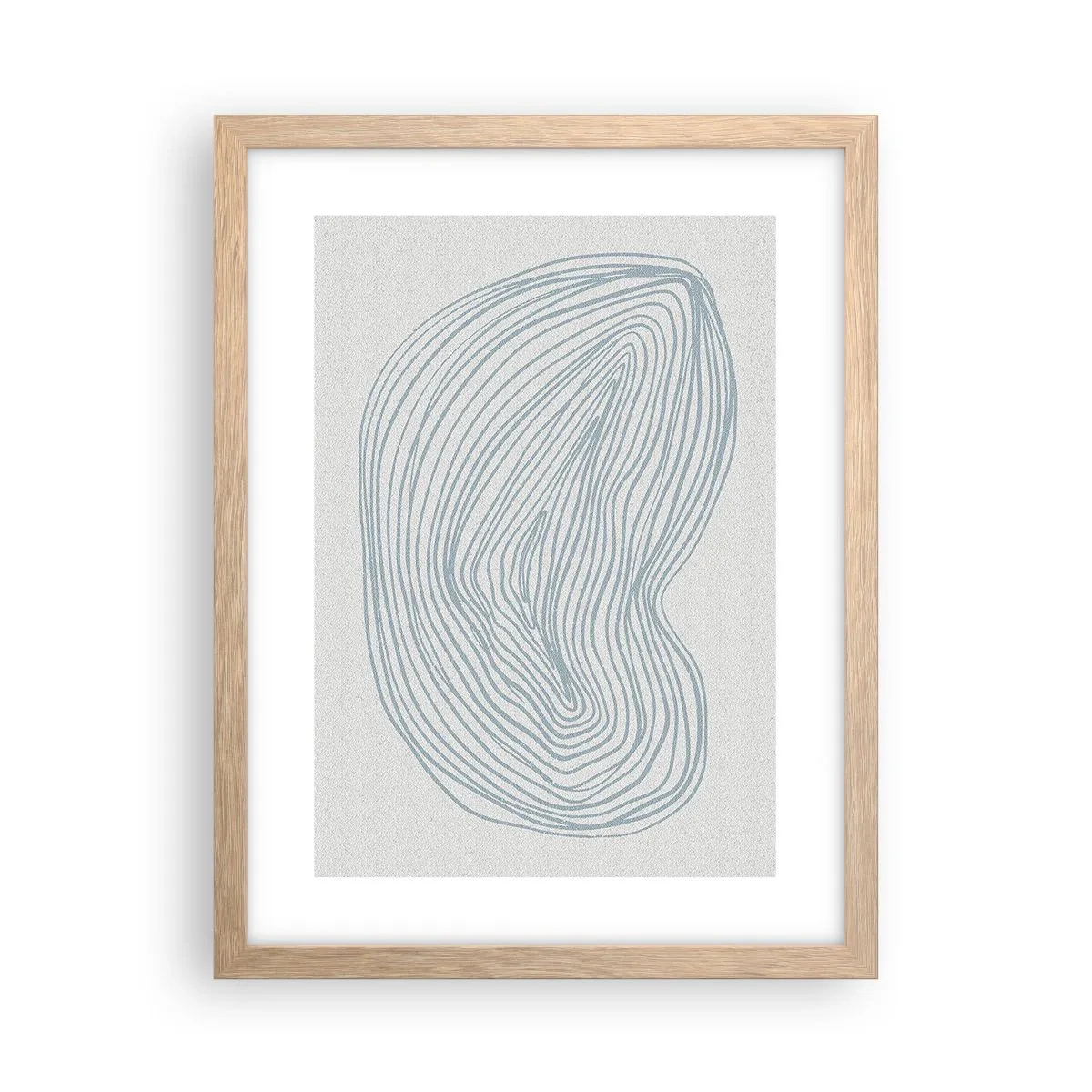 Poster în ramă de stejar deschis - Zâmbet de picături - 30x40 cm