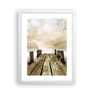 Poster în ramă albă - Tristețea blândă a toamnei - 30x40 cm