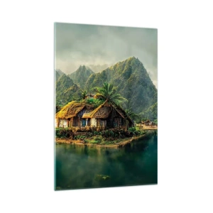 Tablou pe sticlă - Paradisul tropical - 70x100 cm