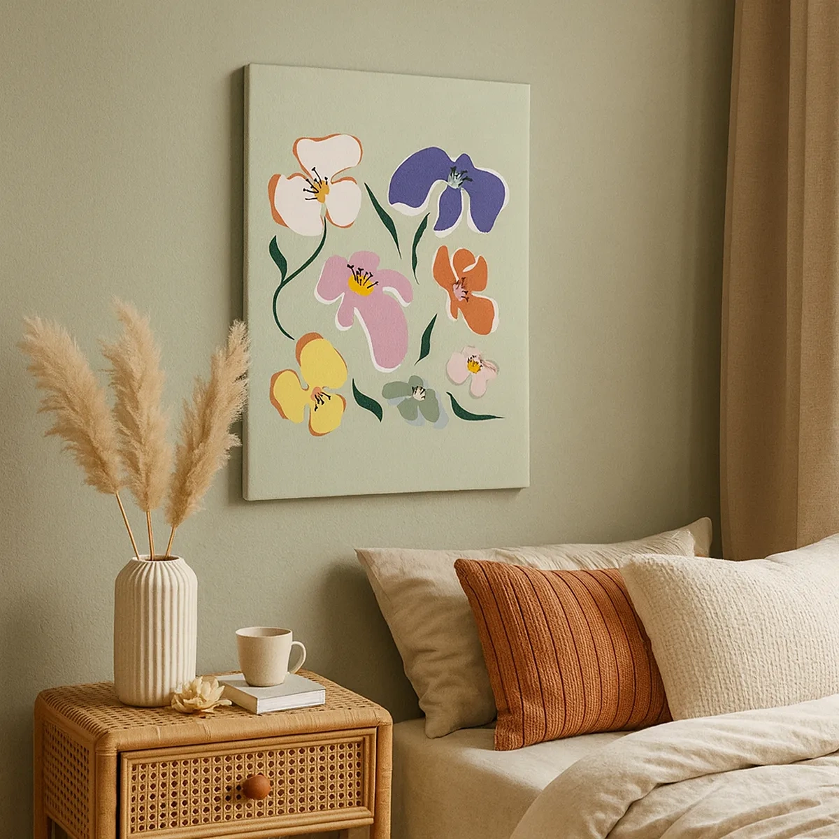 Tablou pe pânză - Panseluțe colorate - 50x70 cm