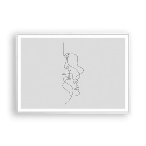 Poster în ramă albă - Dorință vorace - 100x70 cm