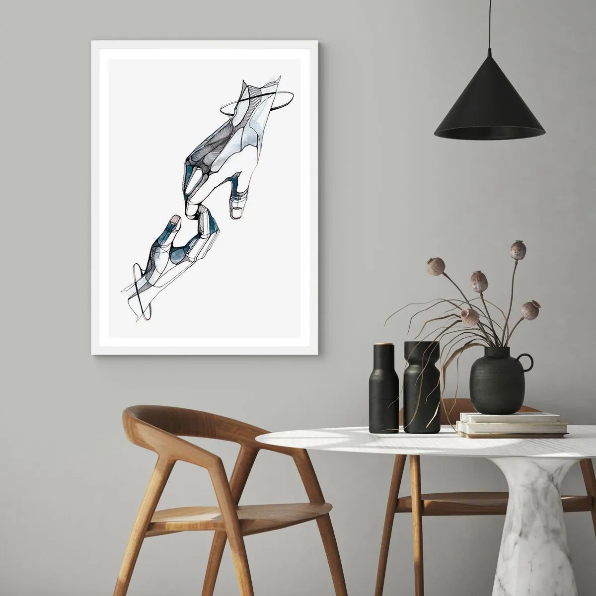 Poster în ramă albă - Gest frumos - 61x91 cm