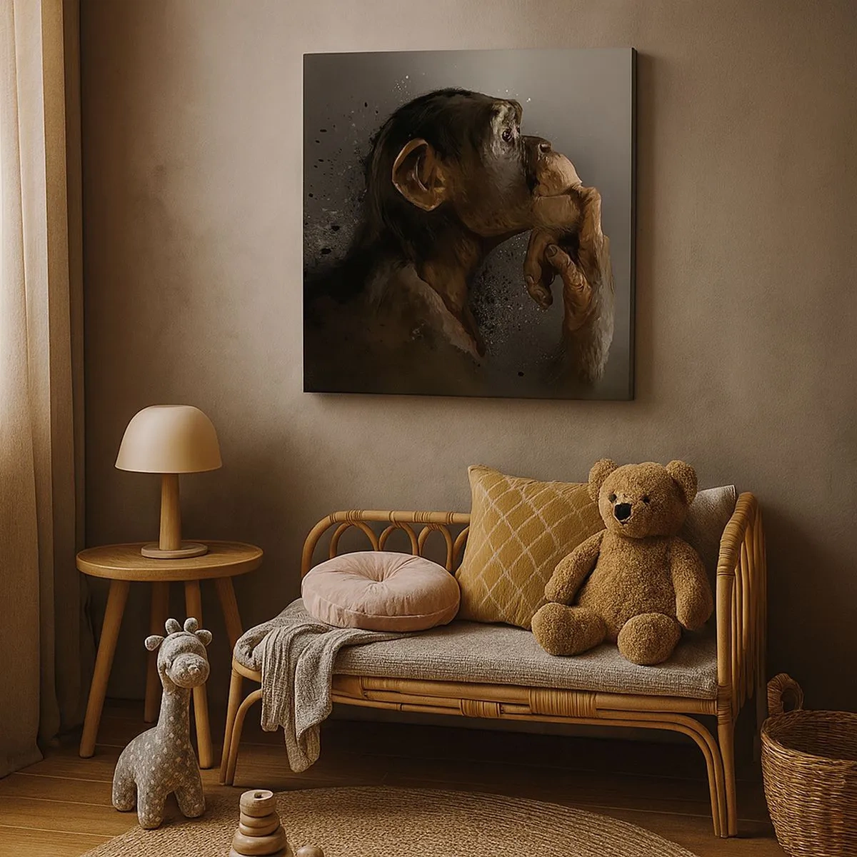 Tablou pe pânză - Cu siguranță, gânditorul - 30x30 cm