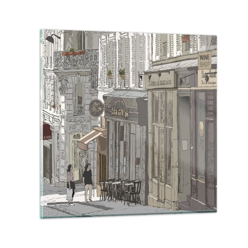 Tablou pe sticlă - Bucurii urbane - 50x50 cm