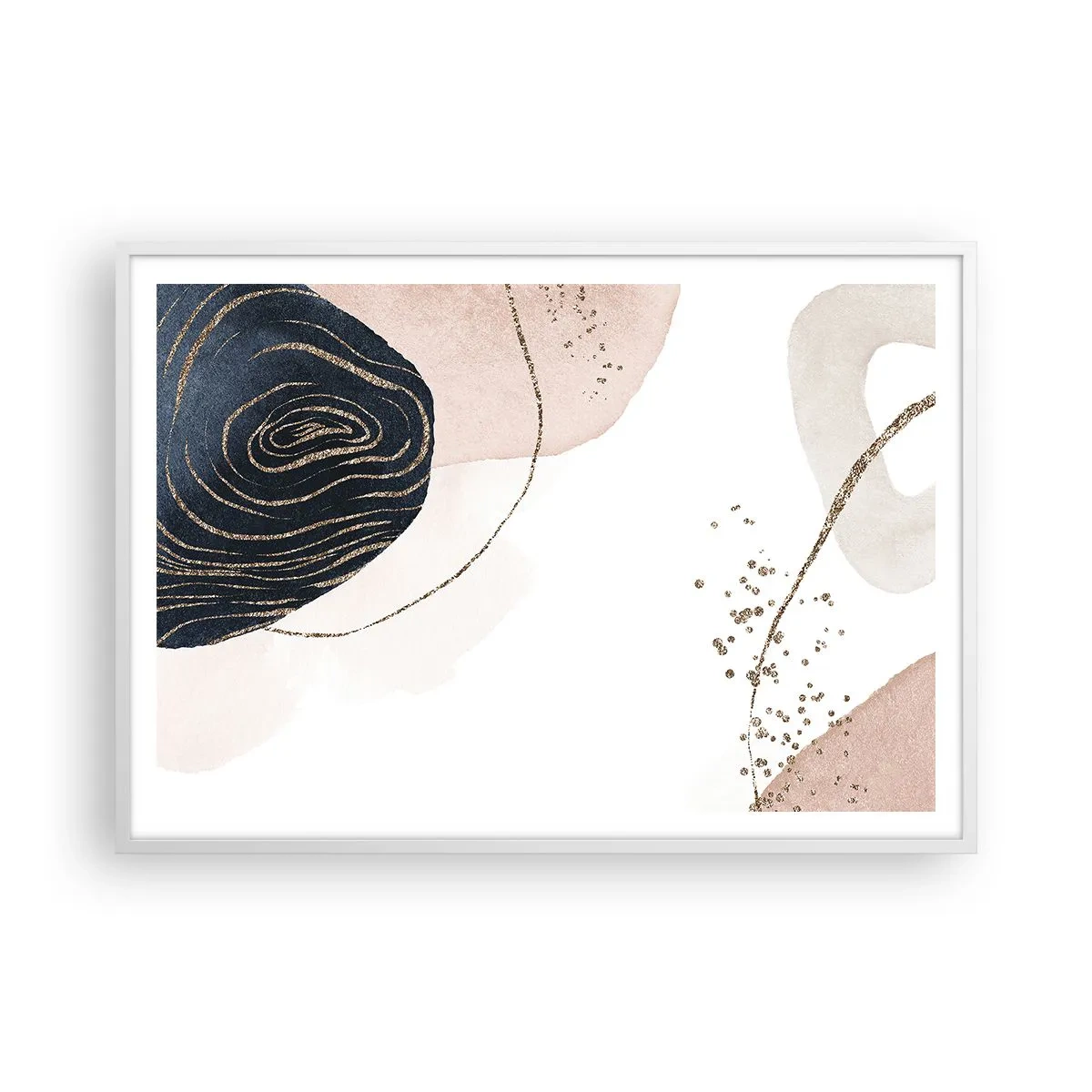 Poster în ramă albă - Totul curge - 100x70 cm