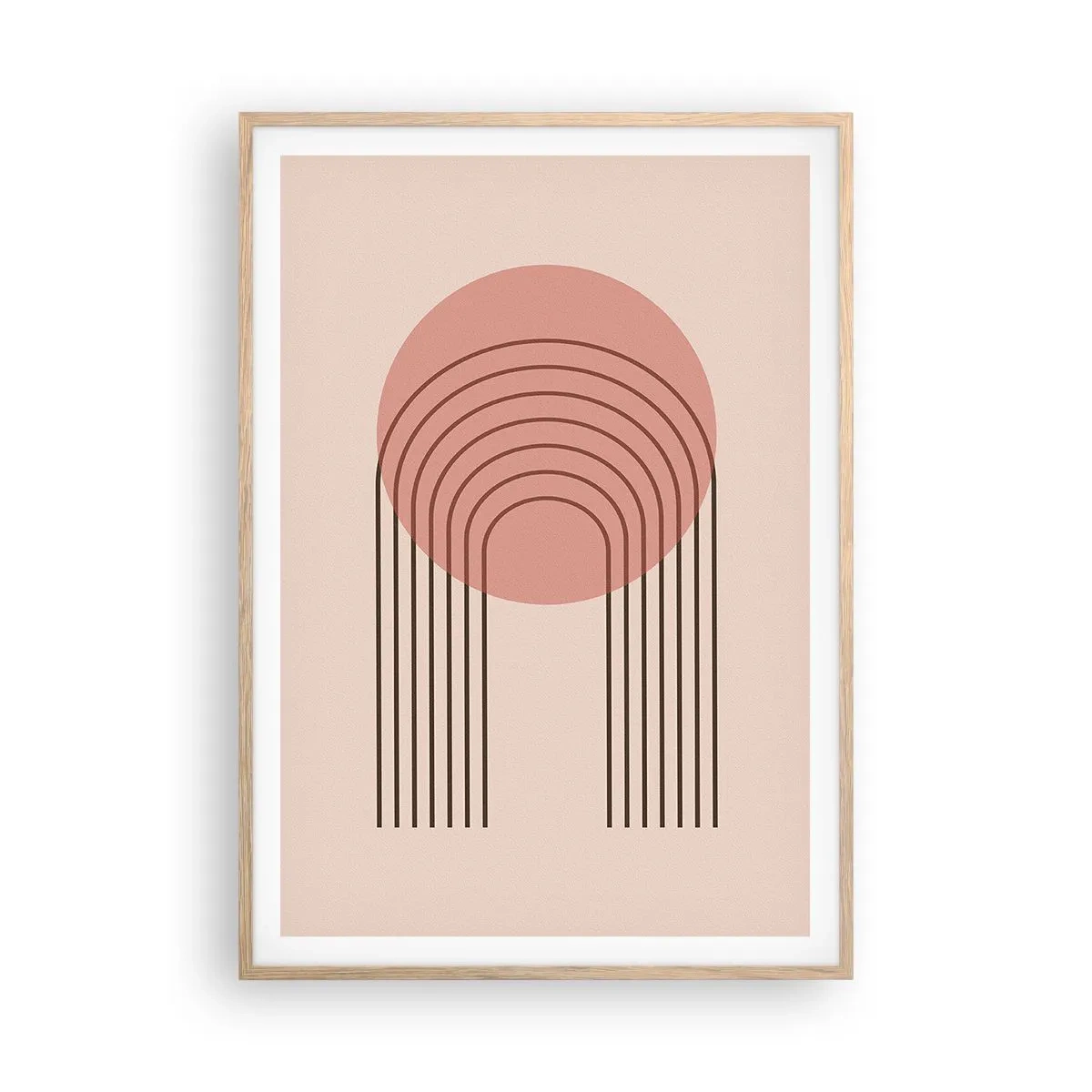 Poster în ramă de stejar deschis - Atracție irezistibilă - 70x100 cm