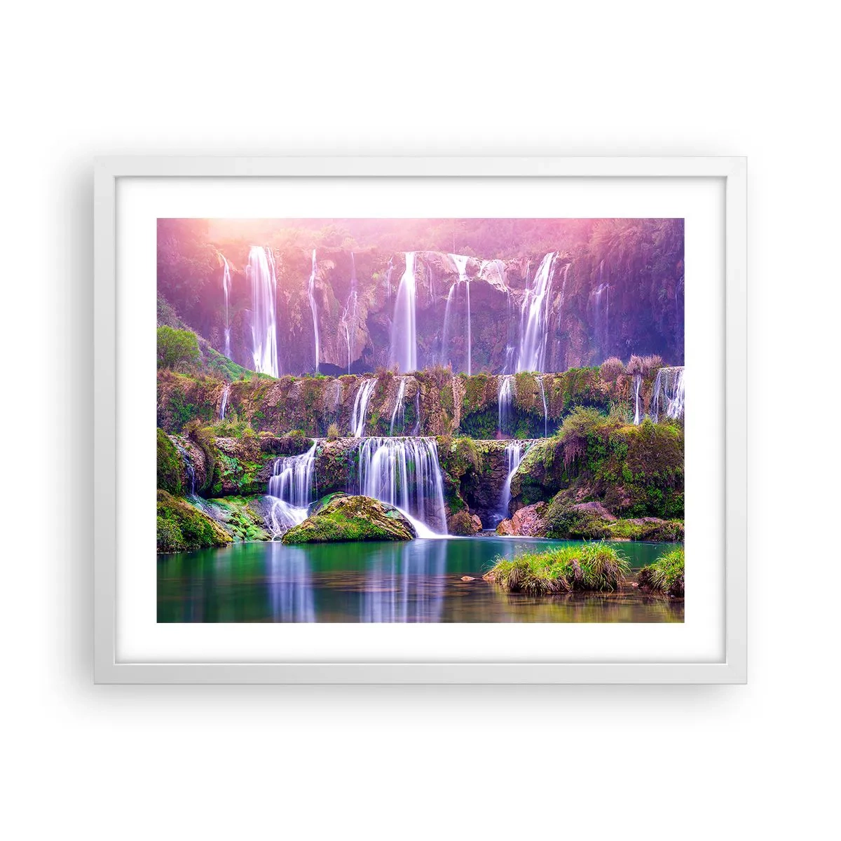 Poster în ramă albă - Scara către cer - 50x40 cm