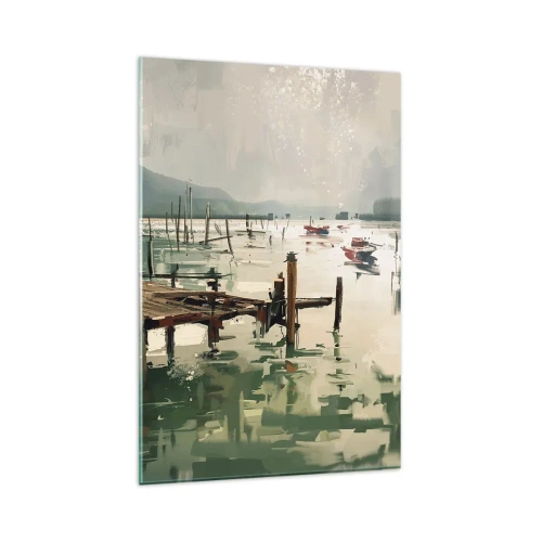 Tablou pe sticlă - Scufundat în luna topită - 80x120 cm