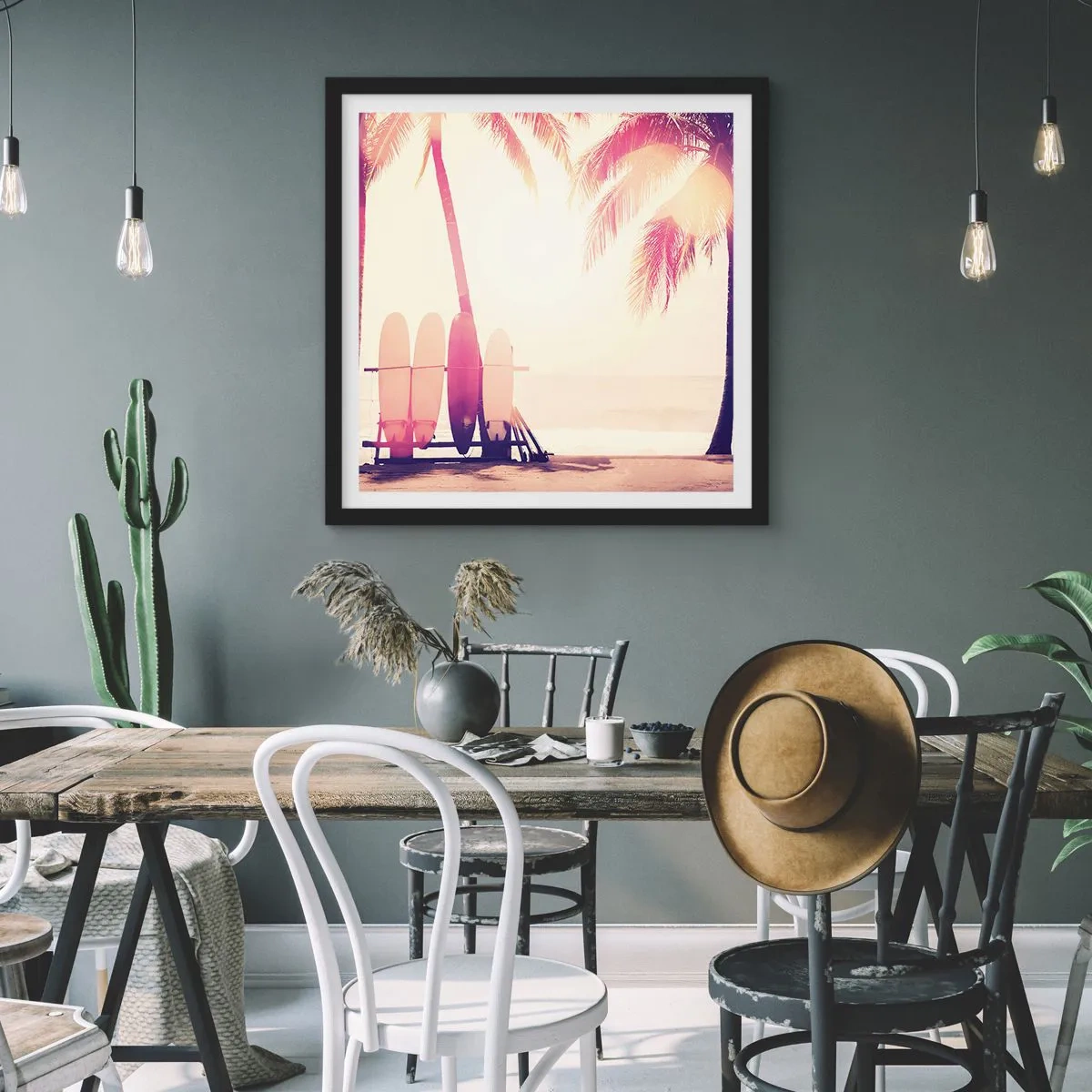 Poster în ramă neagră - Va fi o zi minunată - 40x40 cm