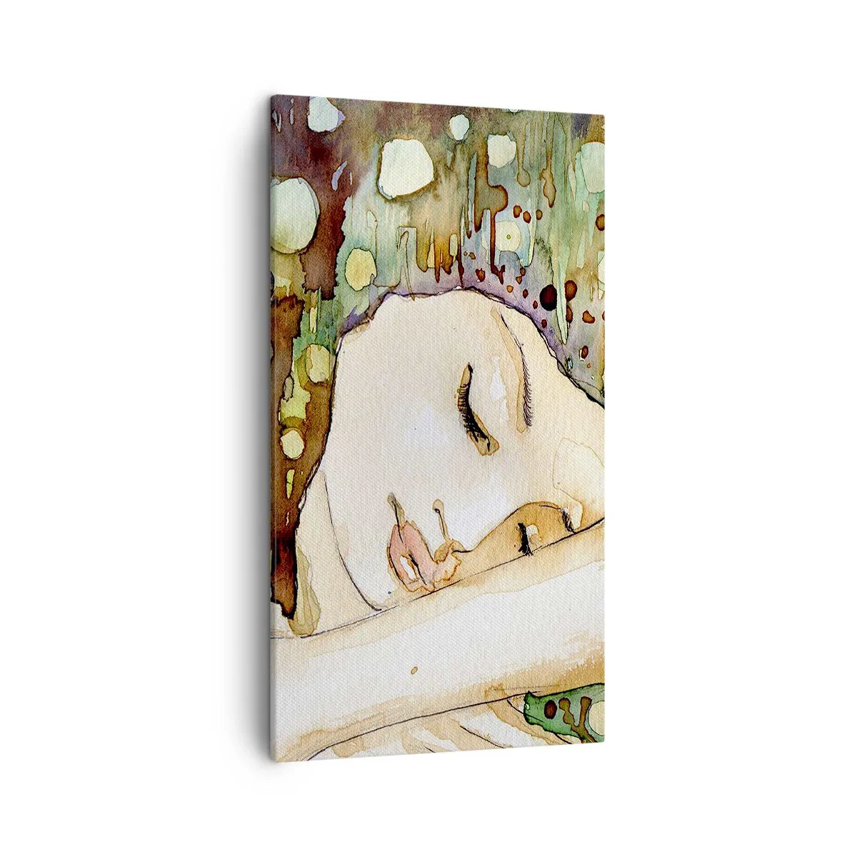 Tablou pe pânză - Visul violet smarald - 45x80 cm